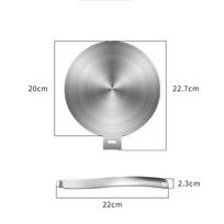 20-28cm Nerūdijančio plieno šilumos laidumo plokštė Indukcinės viryklės šilumos sklaidytuvo plokštės adapteris elektrinei, dujinei viryklei, virtuvės įrankiai