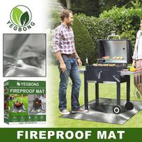 100x100cm Square Fire Pit Mat Heat Resistant 3 Layers Large Fire Pit Mat Easy To Clean for Grass Outdoor for Deck Patio China Mainland