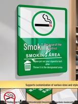 Indoor No Smoking Area Sign – Health Reminder Sticker for Restaurants, Hotels, B&Bs 20x15cm
