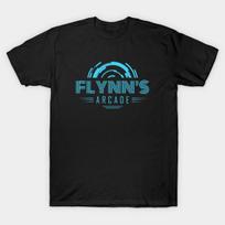 Asian Size Men Print T-shirt Flynn'S Arcade No-Cut Heat Transfer Print Cotton Tshirt M juoda