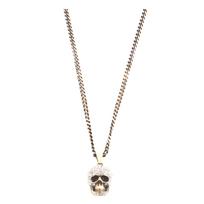 Alexander McQueen Skull Design Necklace Women necklace Gold 710489-J160T-7286 F,Gold gray