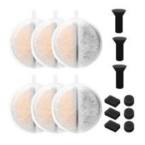 Katės vandens fontano filtras Pakeičiamas automatinis augintinio vandens dozatorius Aktyvuotos anglies filtravimo sistema su kempinėmis XCHO 6pcs