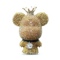 1vnt Creative Crown Diamond Cute Bear Automobilių kvapų Kvepalai Oro išleidimo anga Aroma Oro Gaivesnis Dekoravimo Priedai Aromaterapija auksas