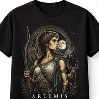 Artemis Greek Goddess of the Hunt Moon Mythology Unisex TShirt S