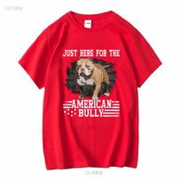 Bully Xl Pitbull Fan Just Here For The Dog American T Shirt Vintage Washed Unisex Casual Soft Versatile Stretched Graphic S
