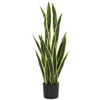 Dirbtinė Sansevieria vazone, skirta laukui ir patalpoms, su 21 lanksčiu lapu, skersmuo 20x90 cm 20 x 20 x 90 cm