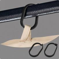 Drape Ring Snap Closure Black Oval for Gazebo Curtain Rails black