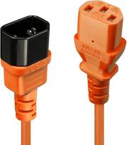 Lindy CABLE POWER IEC EXTENSION 0.5M/ORANGE 30473 LINDY