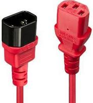 Lindy CABLE POWER IEC EXTENSION 2M/RED 30478 LINDY