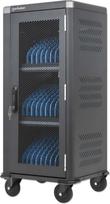 Manhattan iPad to 13", MacBook Air to 13" & Chromebook 14" 30-bay Charging Trolley/Cart via USB-C (30W), Also other tablets/smartphones (with device to USB-C cable), Bays 404x27.6x283mm, USB-C charging cables included, Cabinet