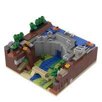City View Structure Small Town Dam Building Block Toys for Children Adult CHristmas Birthday Gifts black