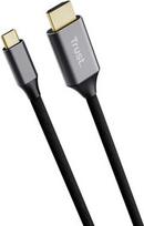 Trust 25630 cable gender changer USB-C HDMI Black, Silver