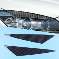 1 Pair Car Headlight Eyebrow Eyelid Cover Trim Fit for BMW X1 E84 2009 2010 2011 2012 2013 2014 gray