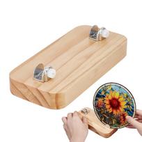 Colored Glass Wood Display Stand Adjustable Stained Glass Display Wooden Glass Artwork Base Bracket For Photos Ceramic Tiles China Mainland