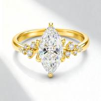 925 Sterling Silver Luxury Classic Elegant Lace Marquise Zircon Ring for Women Engagement Wedding High Quality Fine Jewelry 6 auksinė