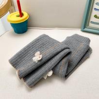 Girls' Fleece Leggings Small Children's Autumn Winter Thickened One-piece Fleece Outer Trousers Baby Winter Wear Warm Pants 90 pilka