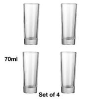 Set of 4 Tall Shot Glasses Mini Mug 70ml 70ml