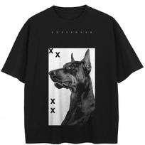 Streetwear Dobermano grafikos marškinėliai Medvilniniai Unisex Viršūnės Marškinėliai Vasariniai Trumpomis Rankovėmis Marškinėliai S juoda