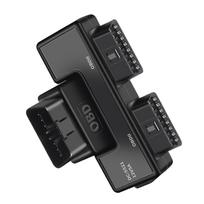 OBD2 One Divided Into Two Adaptor Wire 16 Pin 16 Core OBD Expansion Cable Connector Adapter Cable Universal with Dc5521 gray