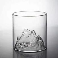 170ml 1/2/4/6/8pcs Whisky Glass Cup 3D Mountain Water Glacier Mug Vodka Wine Glasses Fuji Artwork Gift Whisky Bottle Drinkware 1pc skaidri