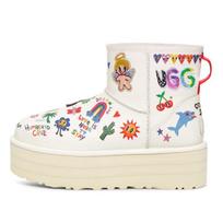UGG Classic Mini Platform Boot Pop Sketch Women's 1153065-WHT 37 white