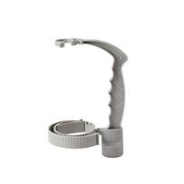 1pcs Beverage Handle Grab Handle Beverages Bottle Inverting Handle Holder Adjustable Flow Rate Control Built-in Bottle Opener pilka spalva