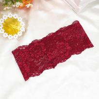 Fashion Elastic Mesh Lace Hairband Elegant Lightweight Headband Hollow-Out Breathable Headwrap Cap Lady Girls Headwear raudona