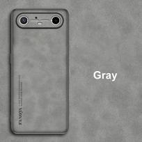 EUCAGR For Tecno Pova Slim 5G Luxury PU Leather Phone Case For Tecno Spark Slim Back Cover Silicone Shockproof Full Protection Tecno Spark Slim pilka spalva