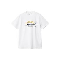 Carhartt WIP Marškinėliai trumpomis rankovėmis su grafiniu printu  Shark , laisvalaikio, apvalia apykakle, vyriški, balti I032035-02-XX M