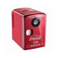 Coca-cola 12V Nešiojamas 4 litrų/6 skardinių Termoelektrinis Mini Šaldytuvas/Šildytuvas su Bluetooth Garsiakalbiu