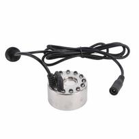 Mist Maker Fogger Zinc Alloy 12 LED Color Changing Fog Atomizer Humidifier for Water Fountain Pond Rockery Vase Birdbath EU Plug black