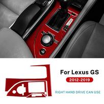Carbon Fiber Gear Shift Collar for Lexus GS GS250 GS350 L10 2012-2019 LHD RHD For RHD Red Carbon