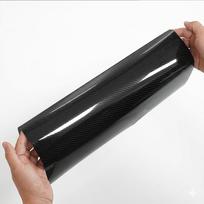 Glossy PET 6D Carbon Fiber Black Car Vinyl Wrap Film Self Adhesive Carbon Fiber Car Roof Color Change Decor Film Air Bubble Free