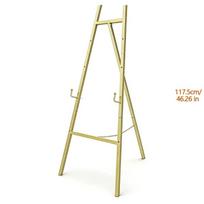 Auksinis stovas-molbertas vestuvių ženklui, plakatui 43,3'' Tvirtas metalinis stendas-molbertas su reguliuojama grandinėle Metalinis meno molbertas 1 beige