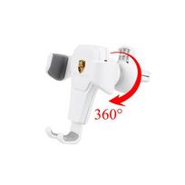 360° Sukamas Gravitacinis Automobilio Telefono Laikiklis Į Ventiliacijos Angą Fiksuojamas Laikiklis Porsche Cayenne 911 Panamera Macan Boxster Carrera-GT 928 918-Spyder balta