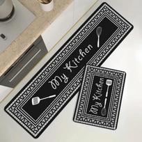 Mados paprastas šiaurietiško stiliaus virtuvės kilimėlis kiliminė danga House Hold Carpet Modernus namų dekoras 40cm*60cm+40cm*120cm brown