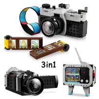 3in1 Retro Camera Video Cam TV Building Blocks  MOC Construction Bricks Set Toy Gift for Children Kids Model NO BOX