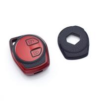 Soft Shell Fob Protector Holder For Suzuki Swift Grand Liana SX4 Window Vitara Amagatarai TPU Leather Car Remote Key Cover Case raudona