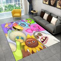 3D My Singing Monsters Video Game Cartoon Area Rug,Carpet for Home Living Room Bedroom Sofa Doormat Decor,kid Non-slip Floor Mat 40cm x 60cm