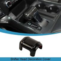 Carbon Fiber Style ABS Gear Shift Knob Cover Trim For Ford F-150 2021 2022 2023