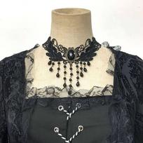S-5Xl Large Size High-End Court Dress with Lace Splicing and Large Hem Skirt, Vintage Medieval Renaissance Dress Necklace S