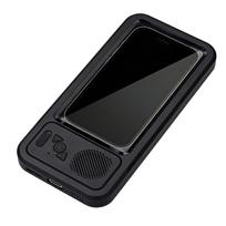 Bathroom Phone Case, Bluetooth Speaker, Audio Stand, Phone Holder, Screen Phone Case, Shower, Watch TV One Size juoda