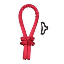 No Heat Hair Curling Rod Headband with 2 Scrunchies Claw Clip Overnight Sleeping Silk Ribbon Hair Curler Women Long Hair Curls Roller Styling Tool raudona