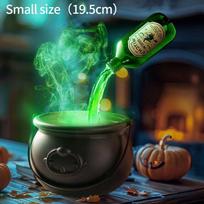 Cauldron Witch Halloween With Led Light  Fog Mist Maker Skeleton Decor For Spooky Hocus Pocus Party Cauldron Halloween Suit green