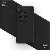 Originalus minkštas telefono dėklas OnePlus 12 12R 5G Funda Kvadratinis Atsparus smūgiams Skystas silikonas Kameros apsauga Aukštos kokybės galinis dangtelis OnePlus 12 black