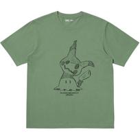 Uniqlo × Pokemono Bendradarbiavimas SS25 Eskizas Animacinių filmukų Raštas Spausdinti Apvalia Kaklo Laisvalaikio Trumpomis Rankovėmis Marškinėliai Vyriški Marškinėliai Žalias 480349-53 L gray
