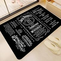J-Jack-Daniels viskio rašto koridoriaus kilimas, skalbiamas, neslystantis, svetainės sofos kėdžių zona, virtuvės durų kilimėlis, kilimas 40X60CM white