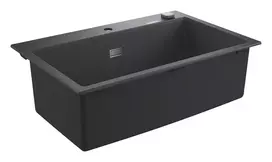 Grohe kriauklė - Kompozitinė kriauklė K700, sifonas su ekscentriniu valdymu, 78x51 cm, juodas granitas 31652AP0