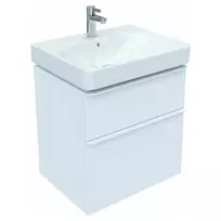 Geberit Smyle Square praustuvo spintelė, 58x47x62 cm, 2 stalčiai, blizgi balta / matinė balta 500.352.00.1