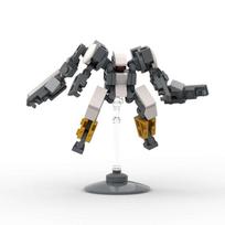 MOC Idėja Mažas Mecha Egzoskeletas Robotas Rinkinys Ornamentai Rankų darbo Surinktas Konstruktorius Žaislai Dovana gray